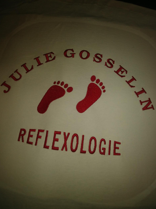 Coussin - Reflexologie - Broderie